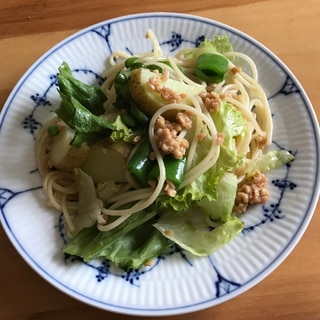 春野菜たっぷり納豆パスタ